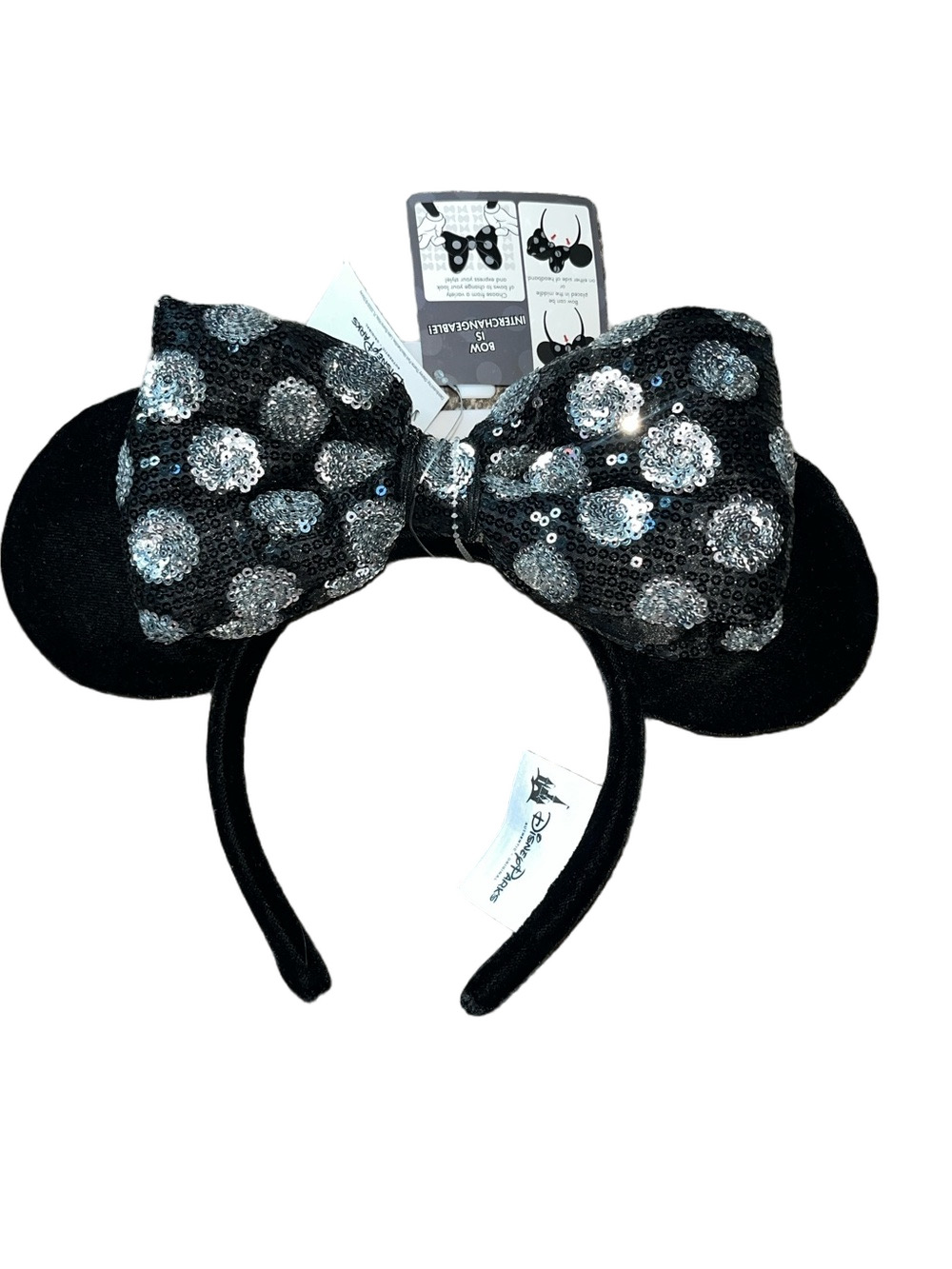 Disney Parks Minnie Mickey Ears Interchangeable Swap Your Bow Headband New